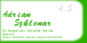 adrian szklenar business card