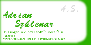 adrian szklenar business card